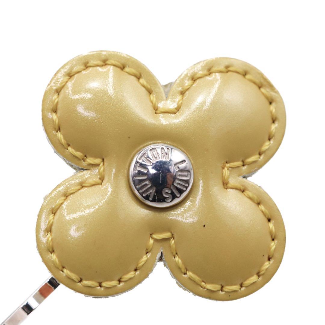 【極美品】ルイヴィトン バレッタ フルール ヴェルニ ヘアピン M92259