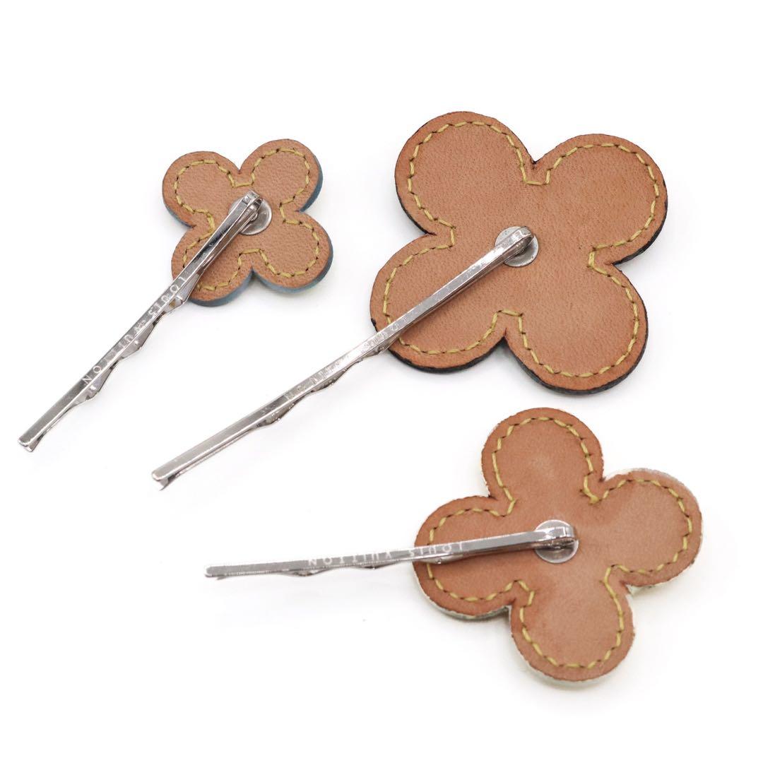 【極美品】ルイヴィトン バレッタ フルール ヴェルニ ヘアピン M92259