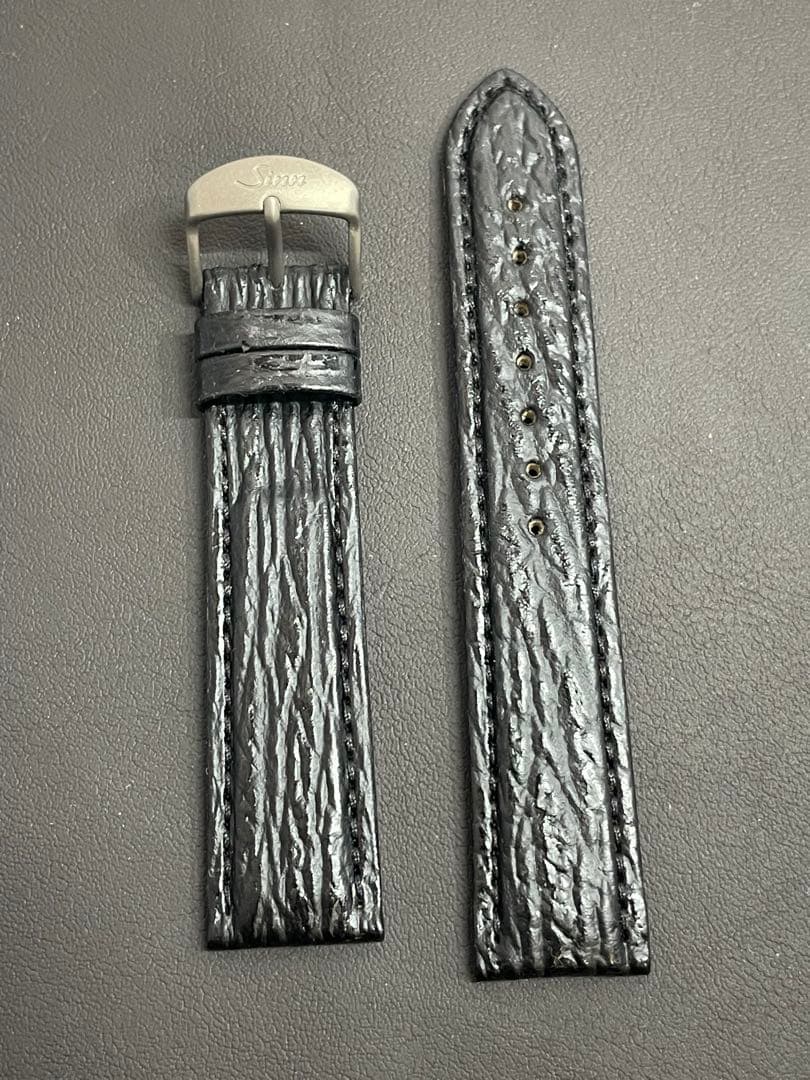 Sinn シャークレザーバンド 20 ブラック