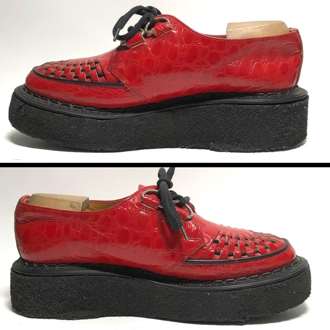 稀少 GERORGE COX ジョージコックス 5 約24.5cm 赤 英国製