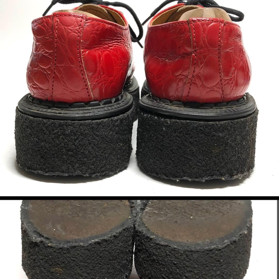 稀少 GERORGE COX ジョージコックス 5 約24.5cm 赤 英国製