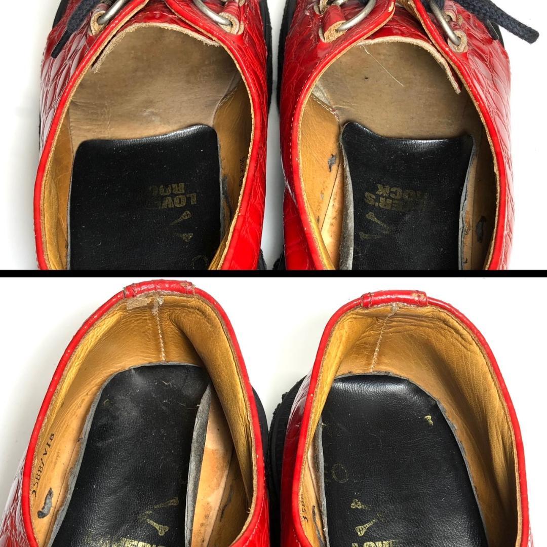 稀少 GERORGE COX ジョージコックス 5 約24.5cm 赤 英国製