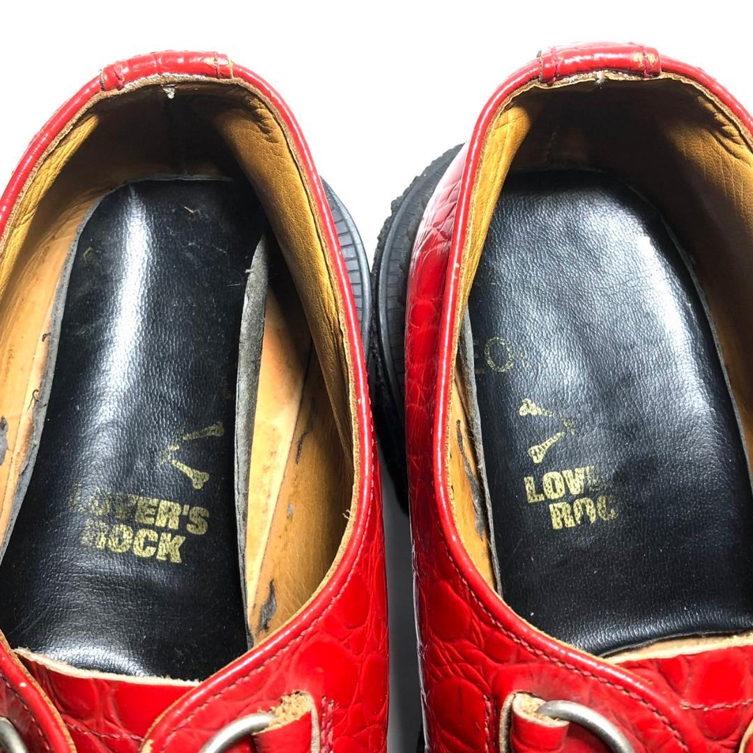 稀少 GERORGE COX ジョージコックス 5 約24.5cm 赤 英国製