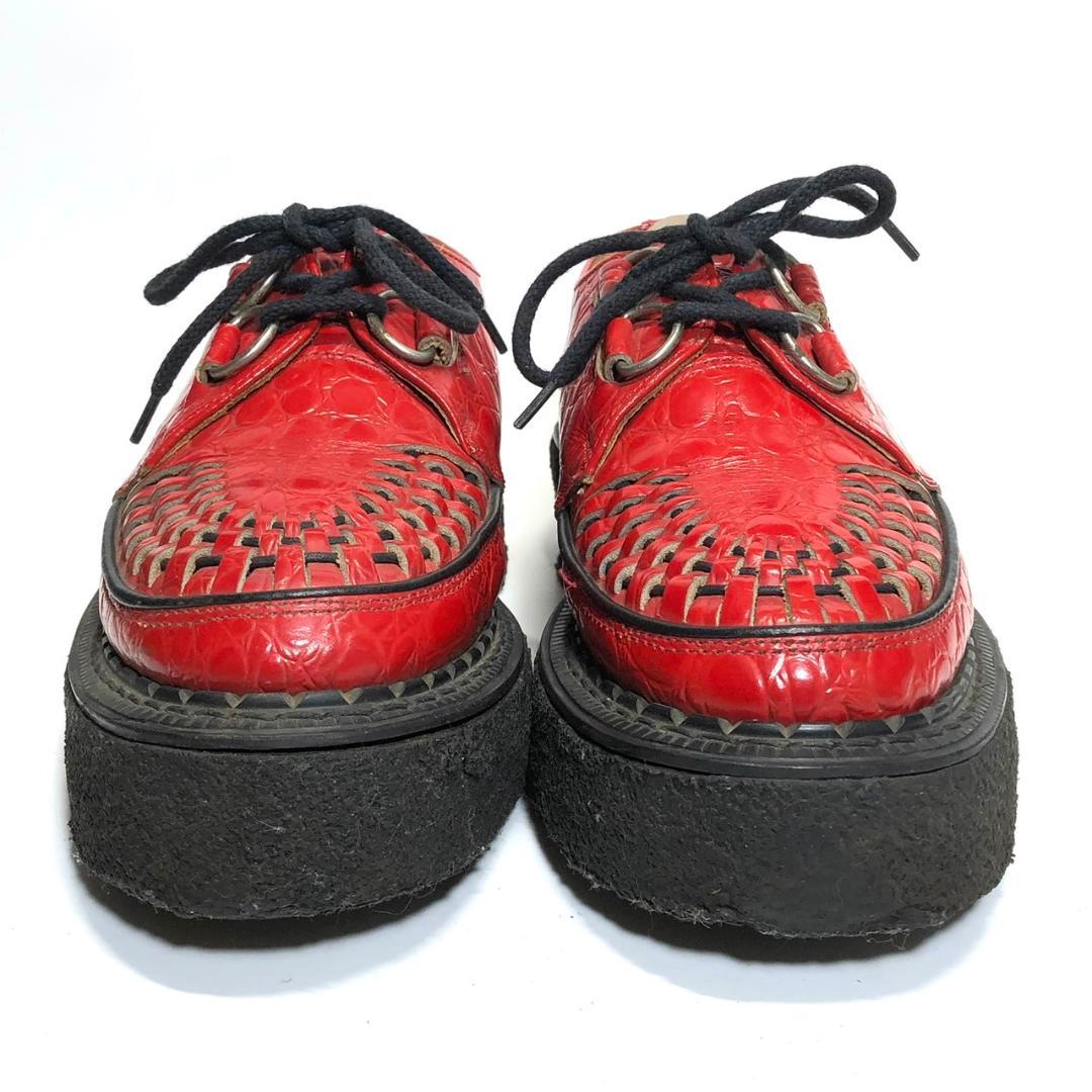 稀少 GERORGE COX ジョージコックス 5 約24.5cm 赤 英国製