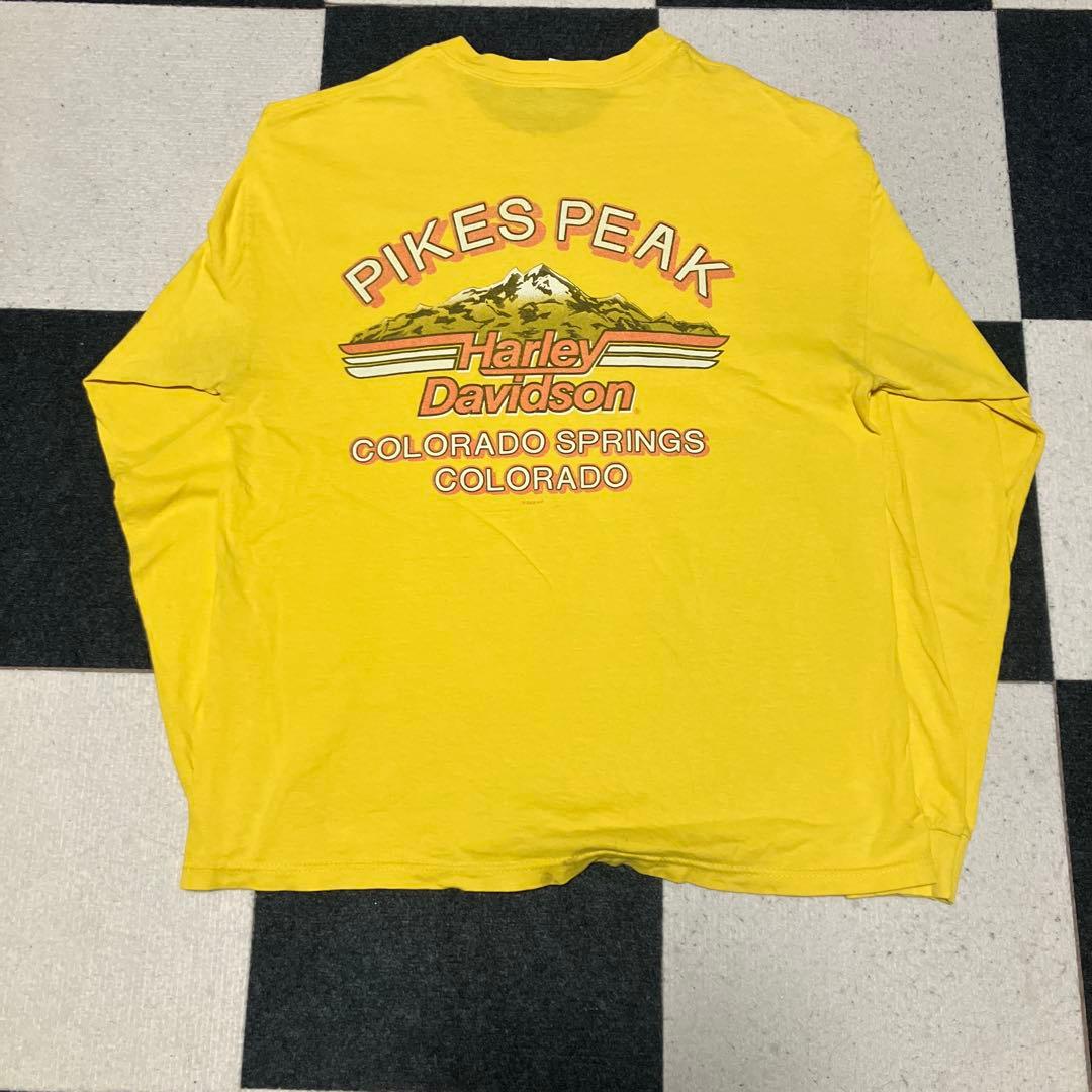 Harley Davidson ロンT usa製 袖プリ フレイムス