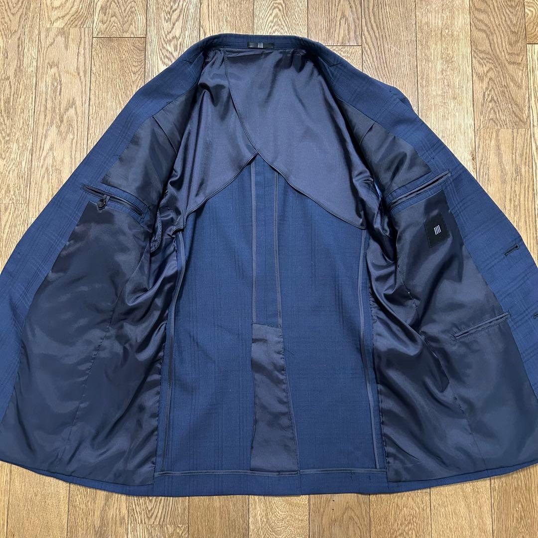 SUIT SELECT（スーツセレクト）　3ピーススーツネイビー　チェック柄