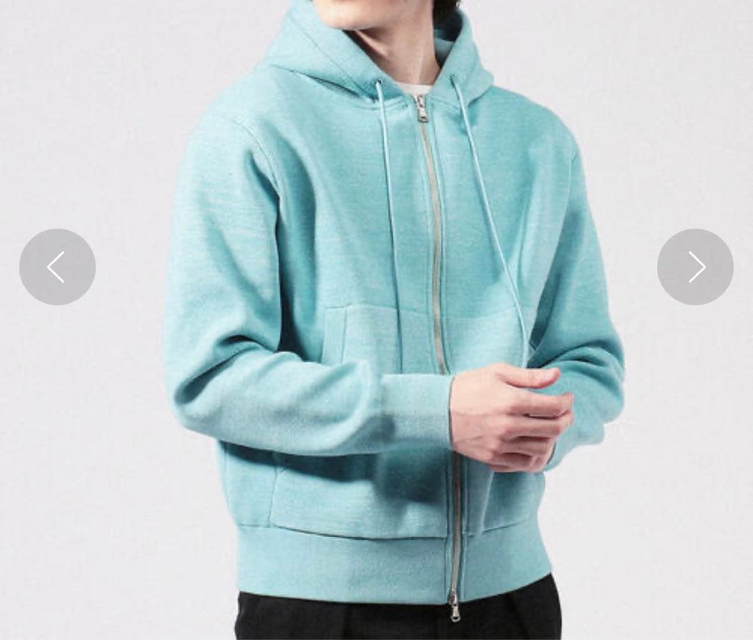 CABaN コットンカシミヤ タイトフーデットパーカ