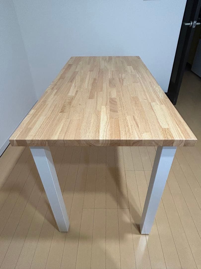 【KANADEMONO】デスク／テーブル|ラバーウッドナチュラル天板120×60