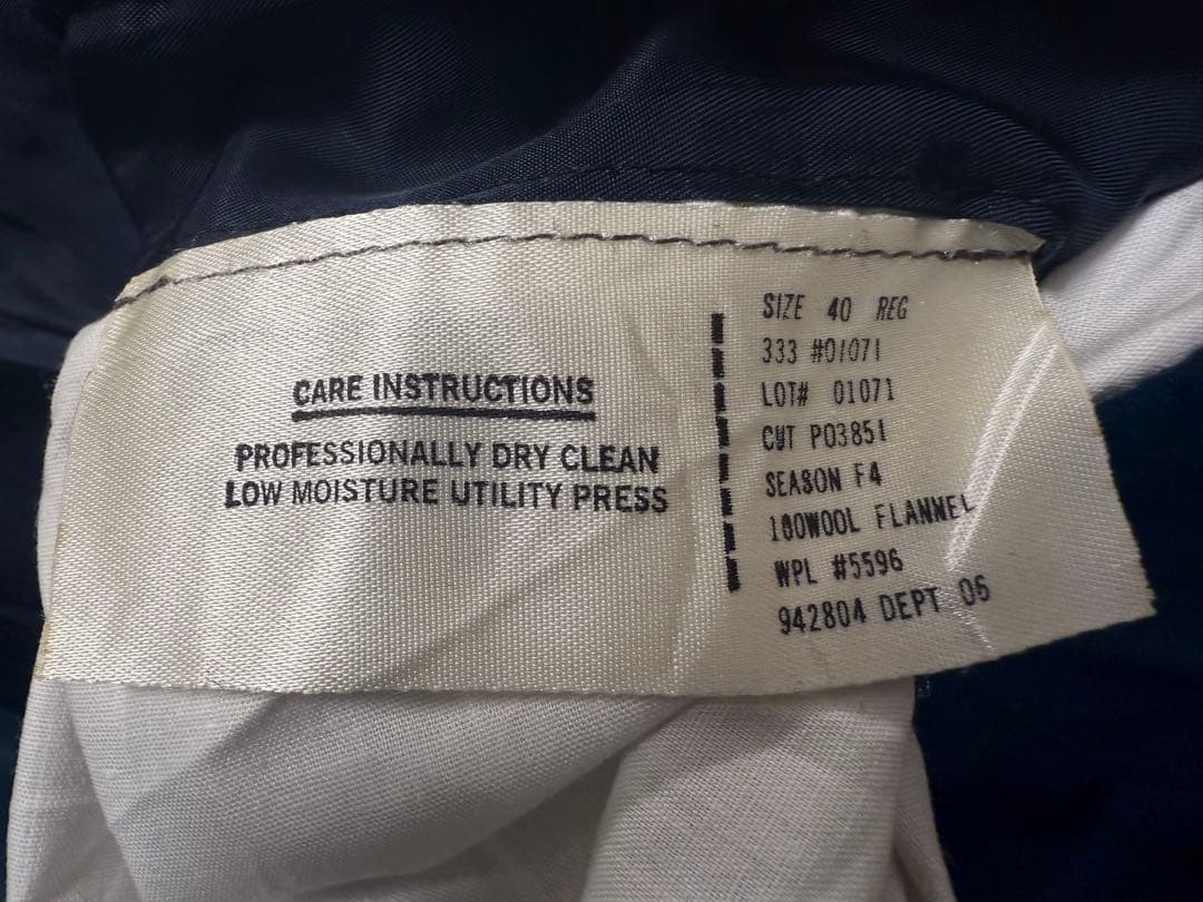 【希少】USA製 ラルフローレン フランネル 紺ブレ 段返り3つボタン 80s