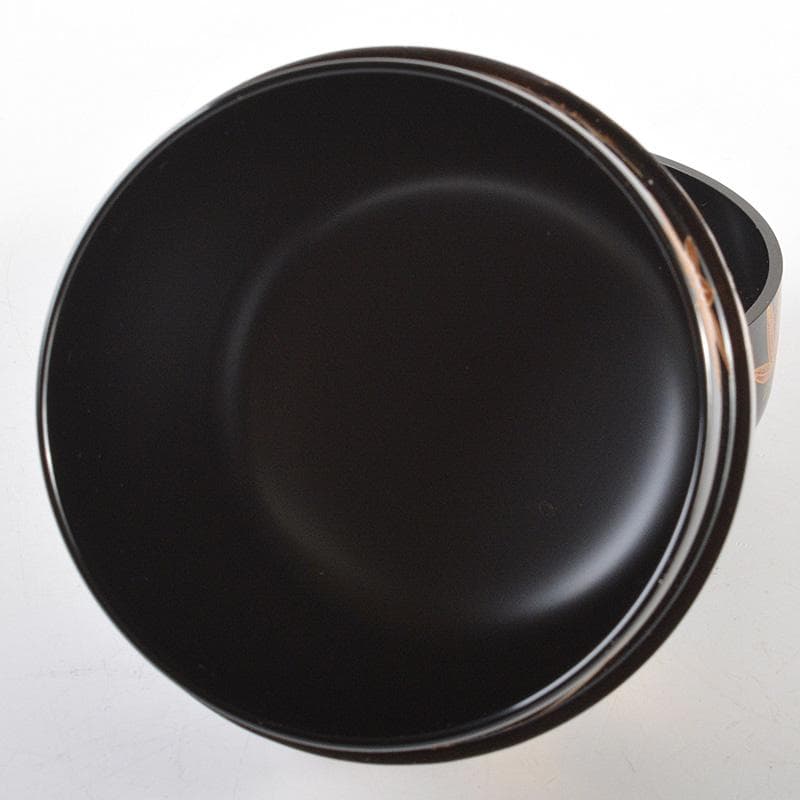 茶道具　山中塗　呉藤穣太郎作　四君子蒔絵　大棗　共箱　V　R5448