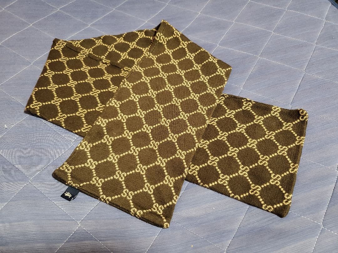 ☆STUSSYマフラーオールドステューシー☆モノグラムSS