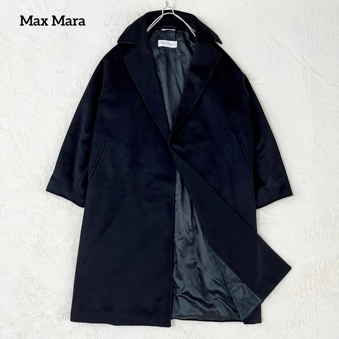 美品✨ MaxMara カシミヤ アンコンコート ビックカラー ダブルフェイス