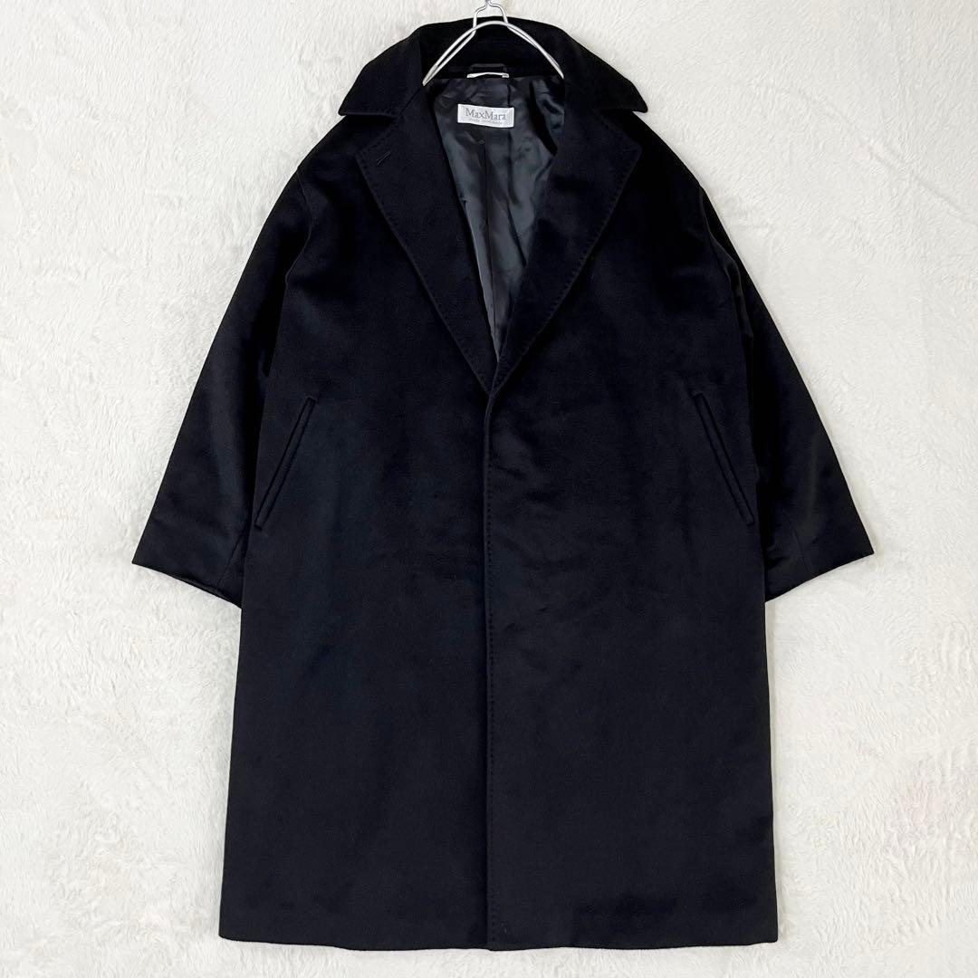 美品✨ MaxMara カシミヤ アンコンコート ビックカラー ダブルフェイス