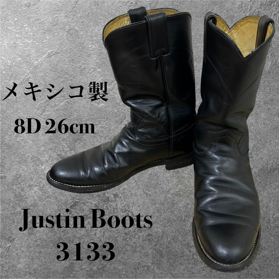 Justin Boots 3133 ウエスタンブーツ 本革 メキシコ製 ブラック
