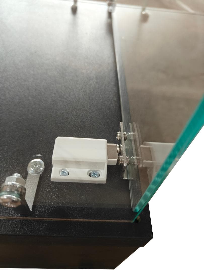 LED照明＆引き出し付き ガラスディスプレイキャビネット 鍵付き強化ガラス収納