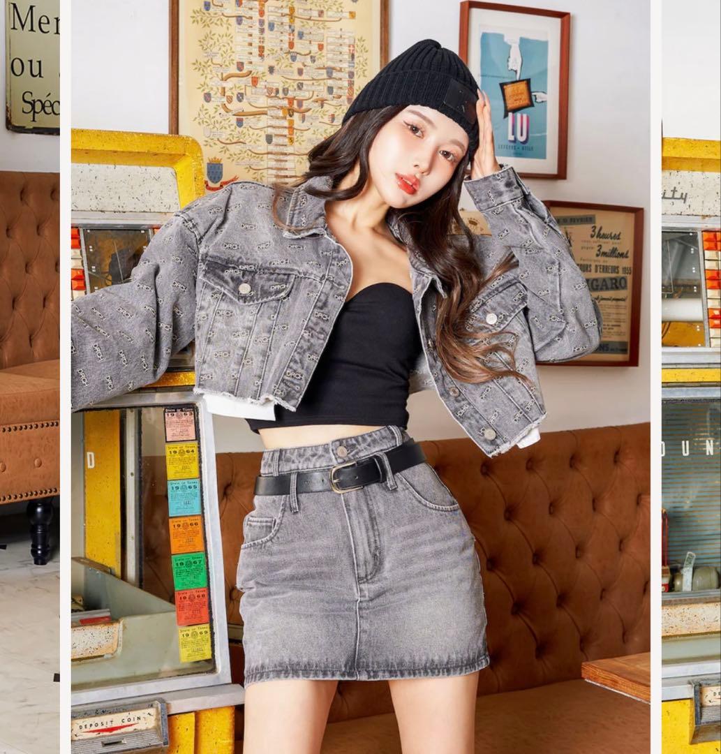 Darich ブラック デニムジャケット フリーサイズ