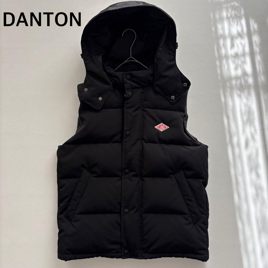 02459-7 DANTON ダントン　ダウンベスト　メンズ　フード　L