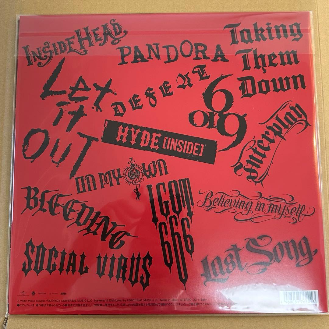 HYDE [INSIDE] アナログ　レコード　新品未開封