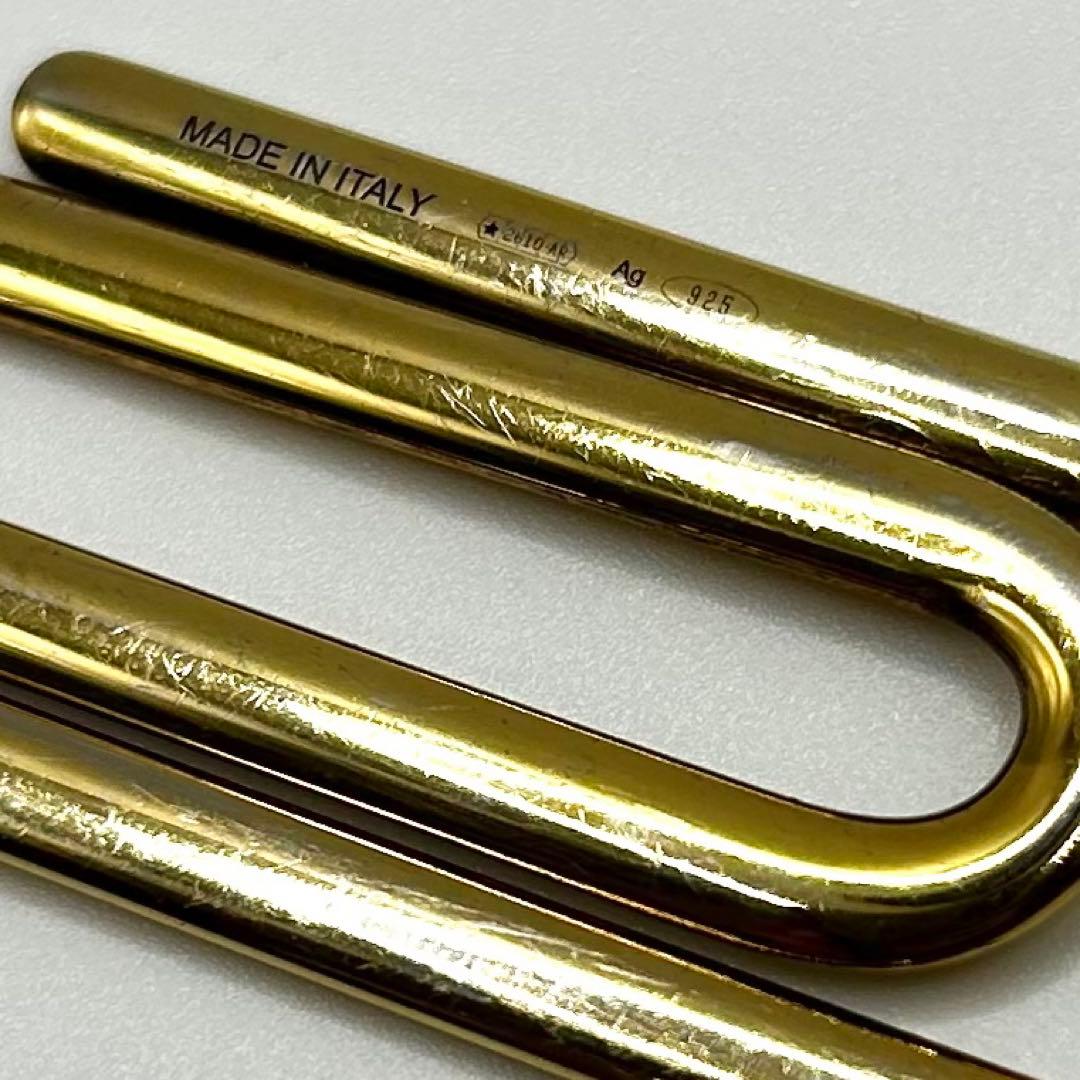 PRADA silver925 ゴールド色 マネークリップ
