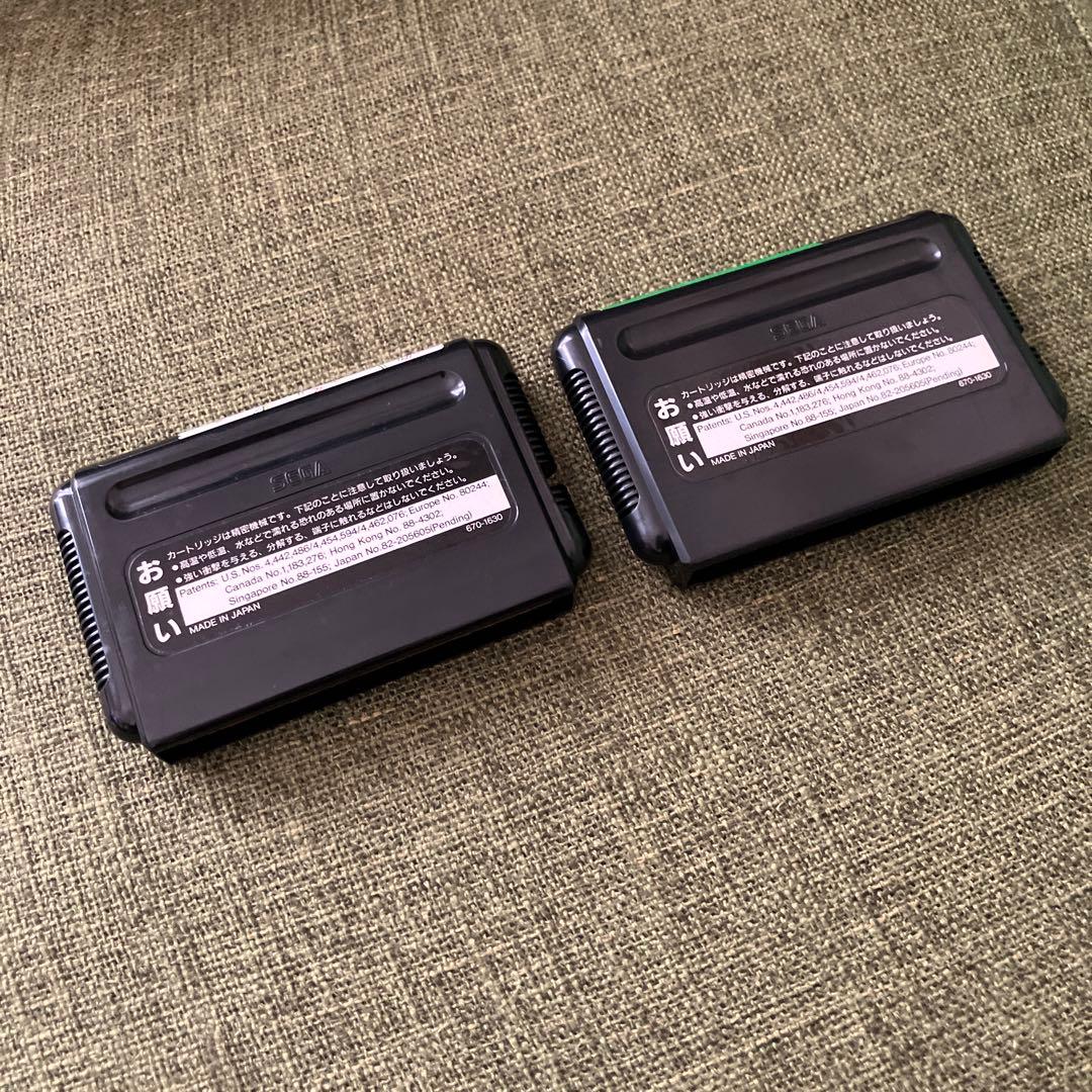 メガドライブ　ソフト　ソニック・ザ・ヘッジホッグ1、2