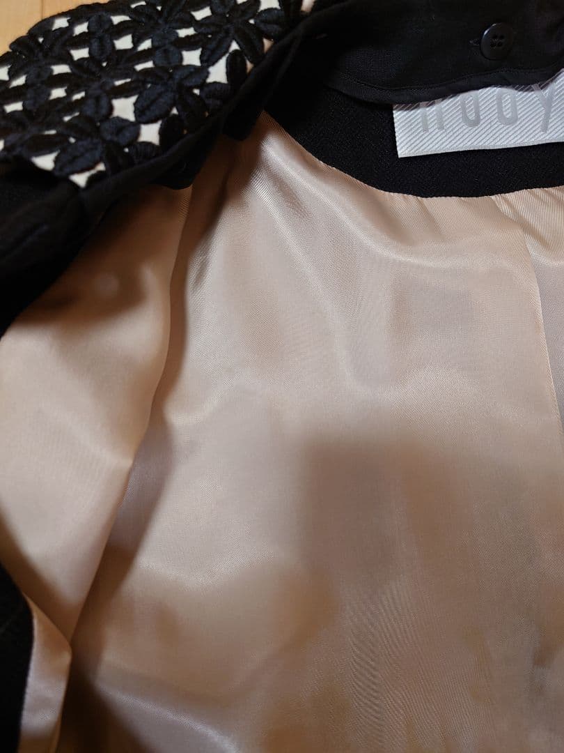 nooy　ヌーイ 付け襟コート　黒