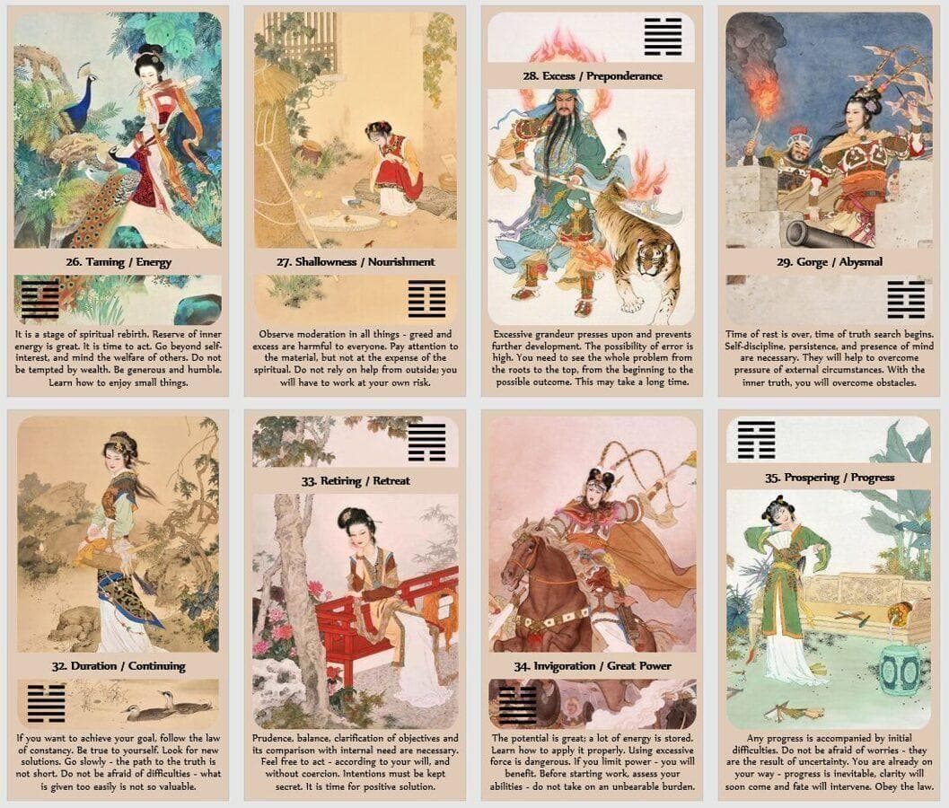 【正規品イーチンオラクルカード】古典イラスト✨Yin Yang 陰陽 易経カード