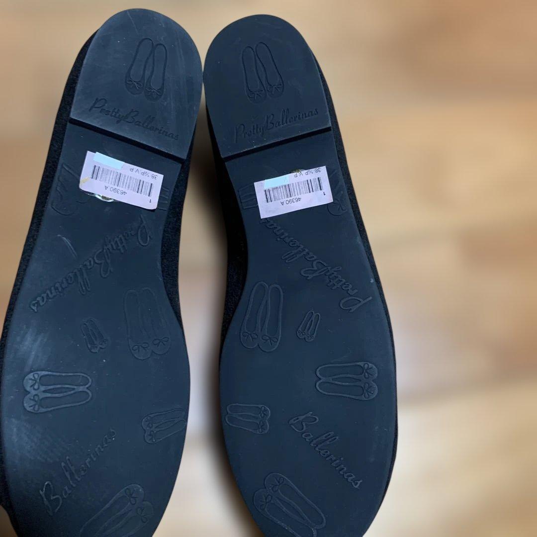 Pretty Ballerinas ブラックバレエシューズ38.5