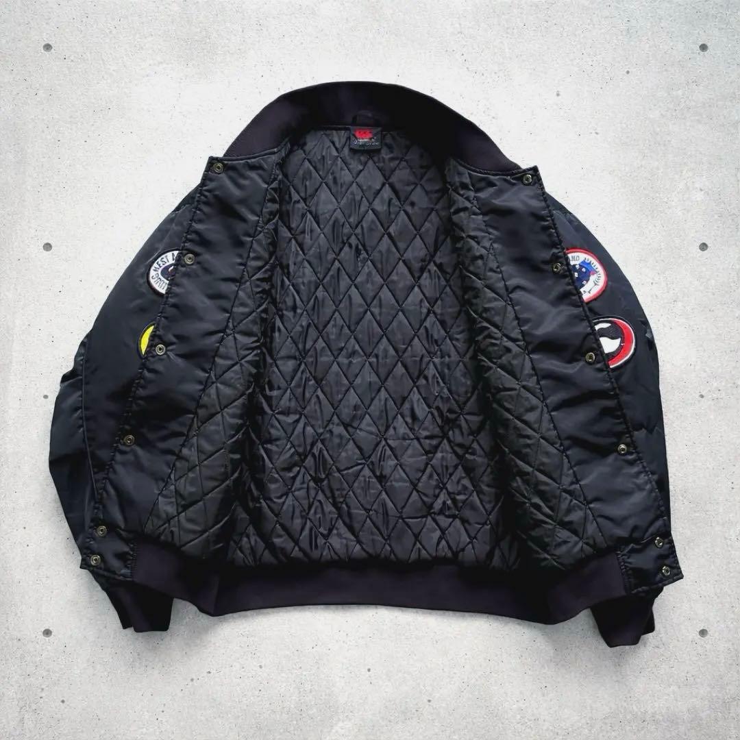 CANTERBURY カンタベリー 中綿ジャケット L ブルゾン ワッペン レア