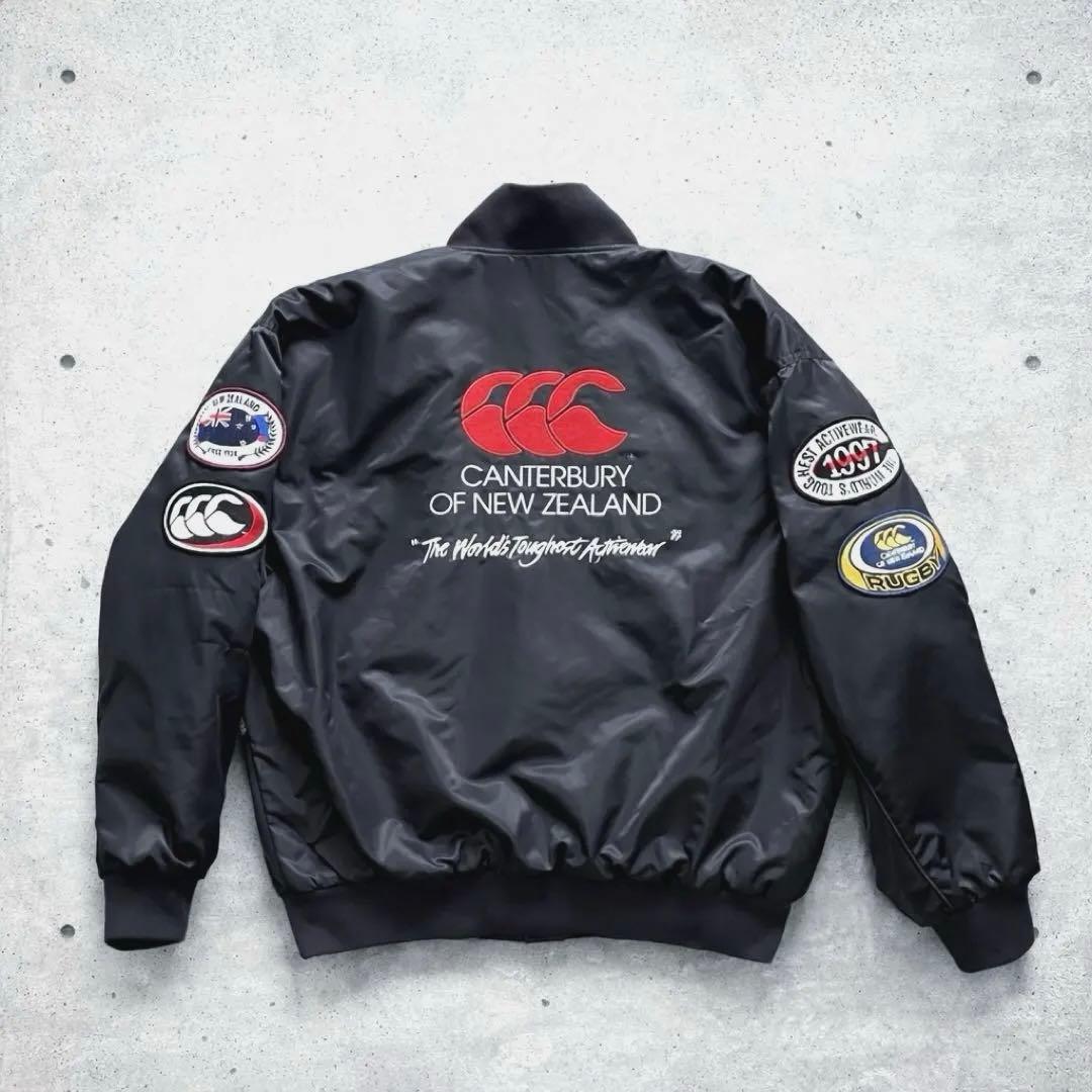 CANTERBURY カンタベリー 中綿ジャケット L ブルゾン ワッペン レア