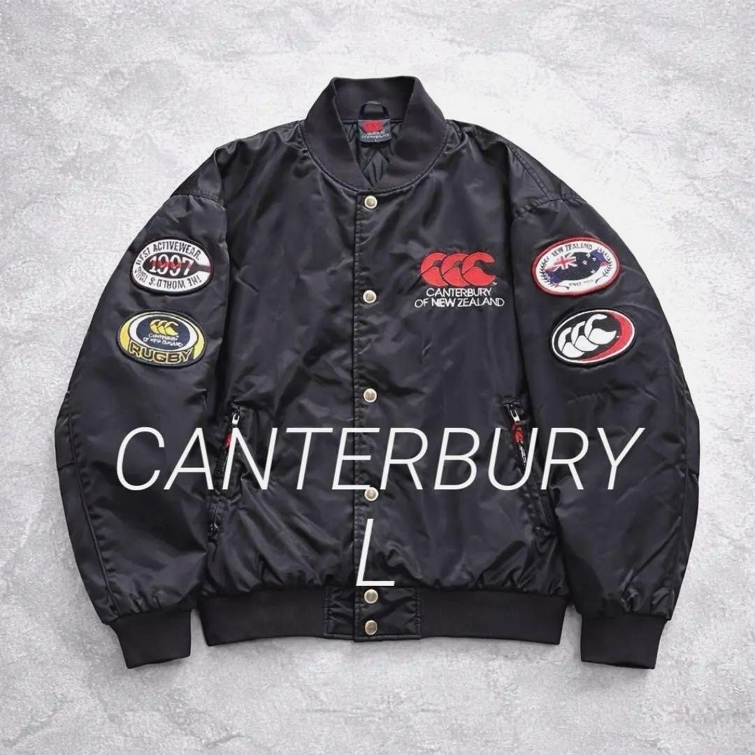 CANTERBURY カンタベリー 中綿ジャケット L ブルゾン ワッペン レア