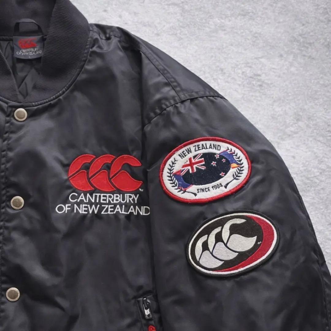 CANTERBURY カンタベリー 中綿ジャケット L ブルゾン ワッペン レア