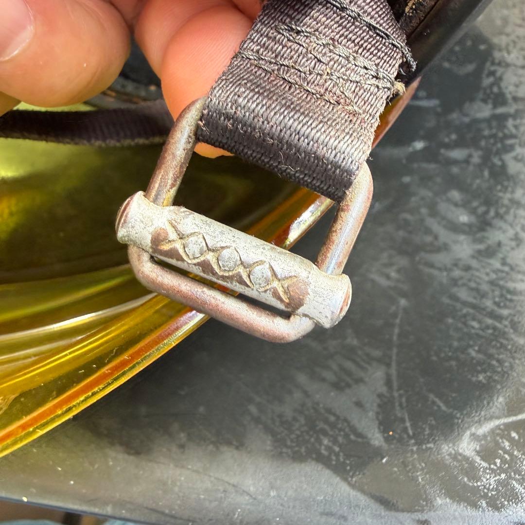 ヴィンテージ　ジェットヘルメット 1960年代　イエローシールド　装飾用　小帽体