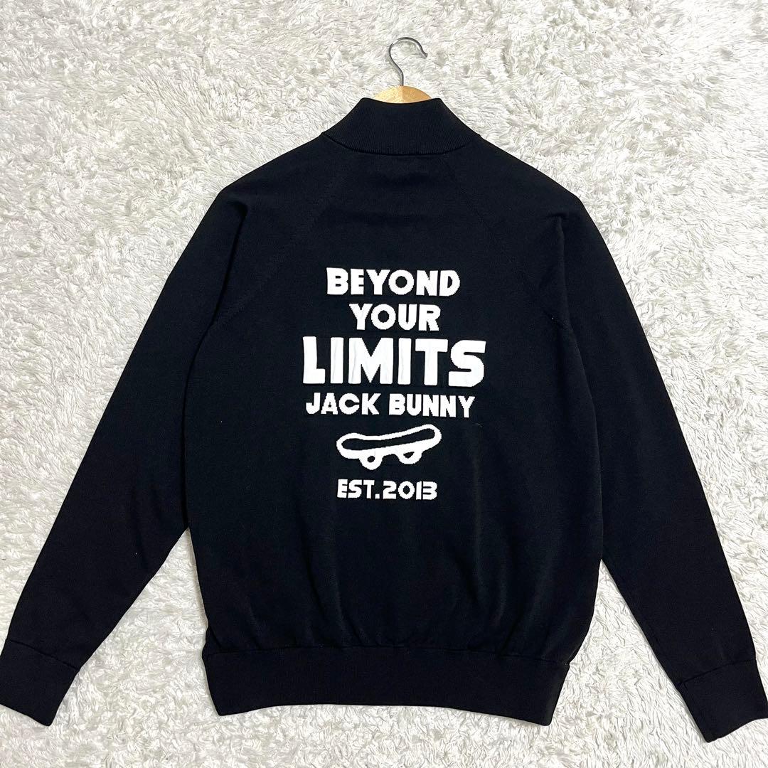 ✨美品✨ジャックバニー ニットジャケット ジップアップ 背面ロゴ サイズ5 L