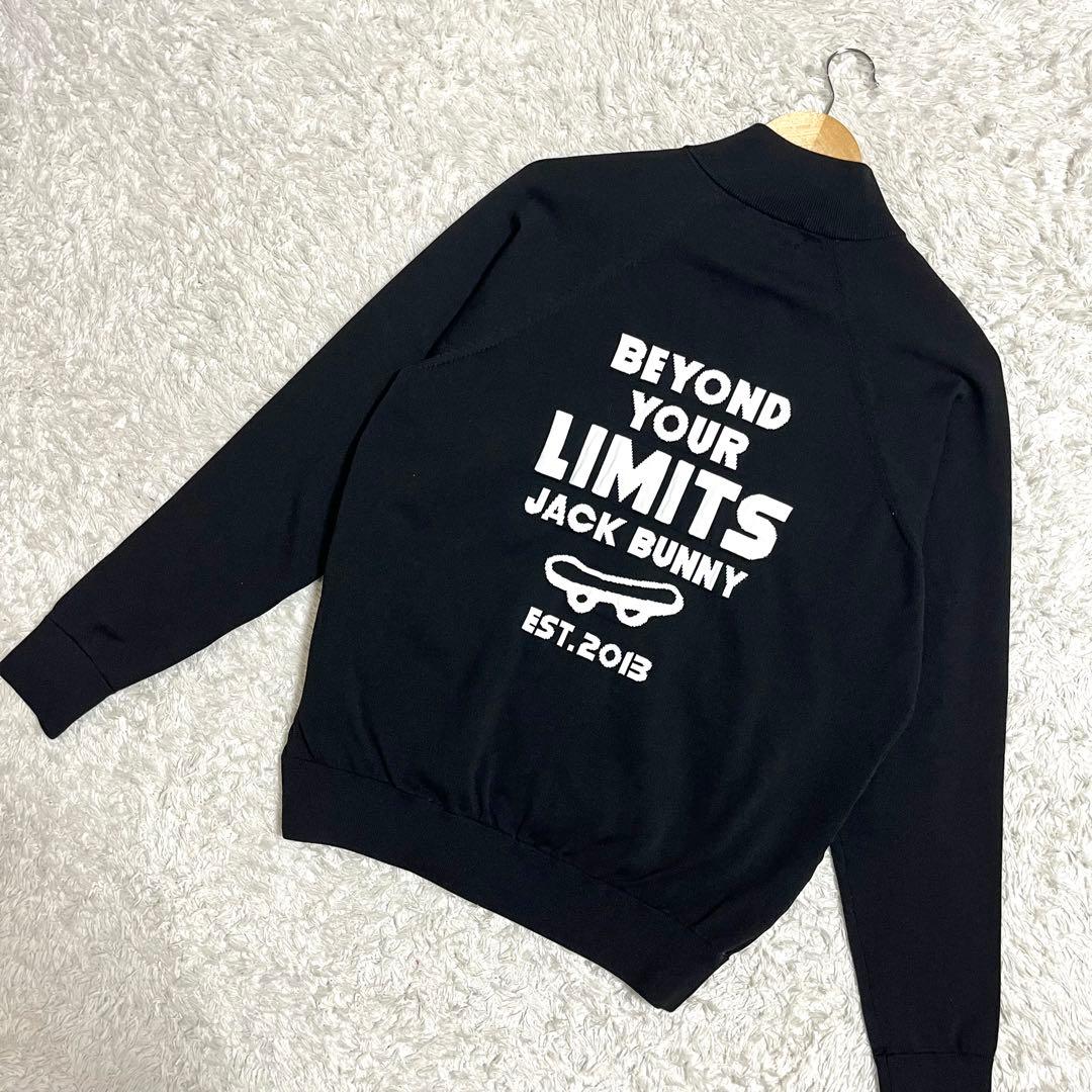 ✨美品✨ジャックバニー ニットジャケット ジップアップ 背面ロゴ サイズ5 L