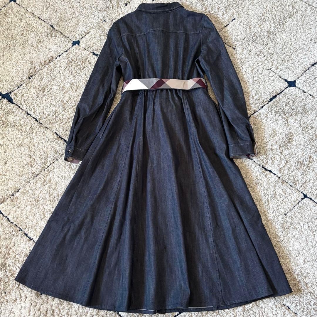 【タグ付き✨】ブルーレーベルクレストブリッジ　シャツワンピース　ベルト　チェック