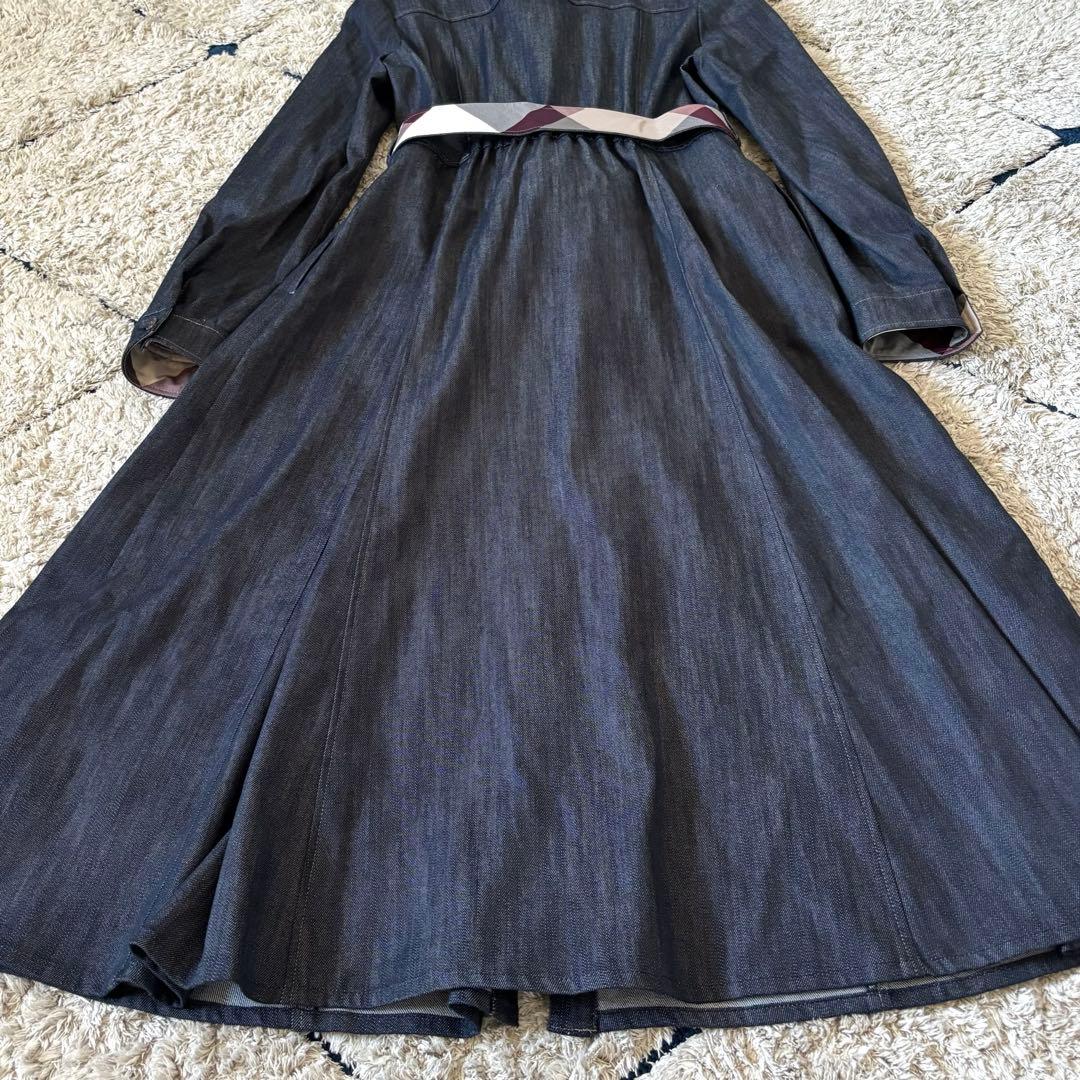 【タグ付き✨】ブルーレーベルクレストブリッジ　シャツワンピース　ベルト　チェック