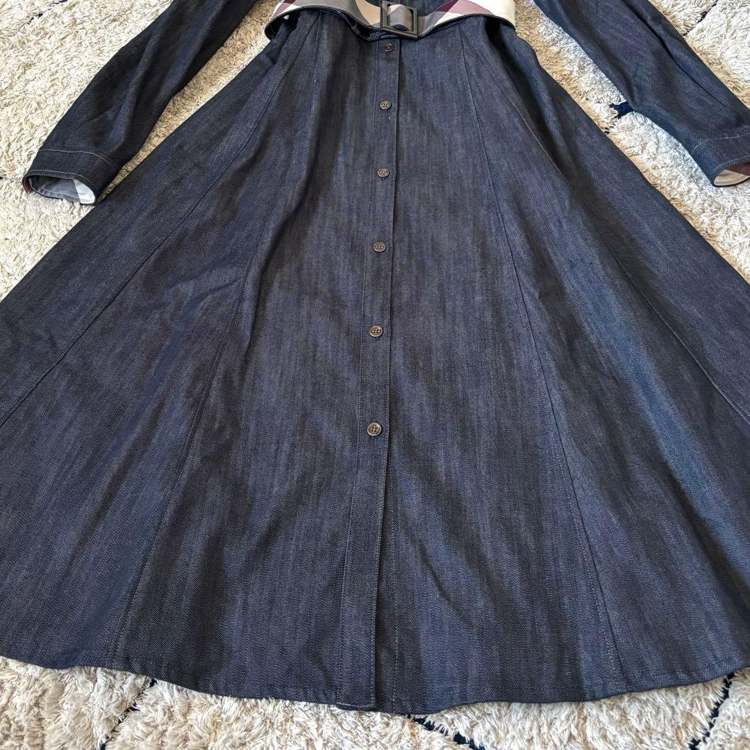 【タグ付き✨】ブルーレーベルクレストブリッジ　シャツワンピース　ベルト　チェック