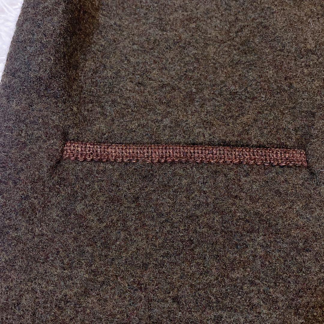 美品 GIESSWEIN ノーカラー チロリアン ウール ジャケット 3L