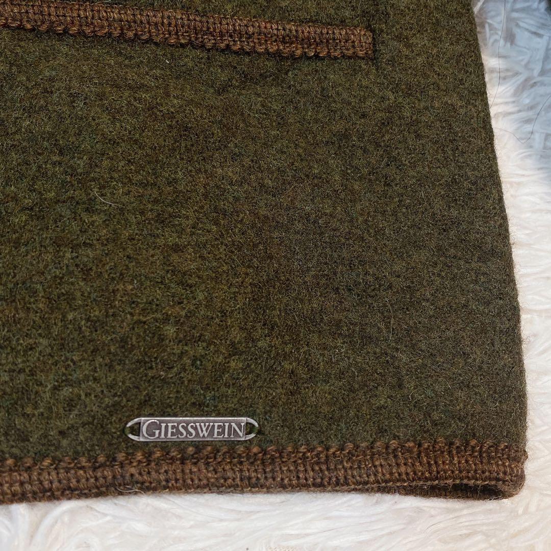 美品 GIESSWEIN ノーカラー チロリアン ウール ジャケット 3L