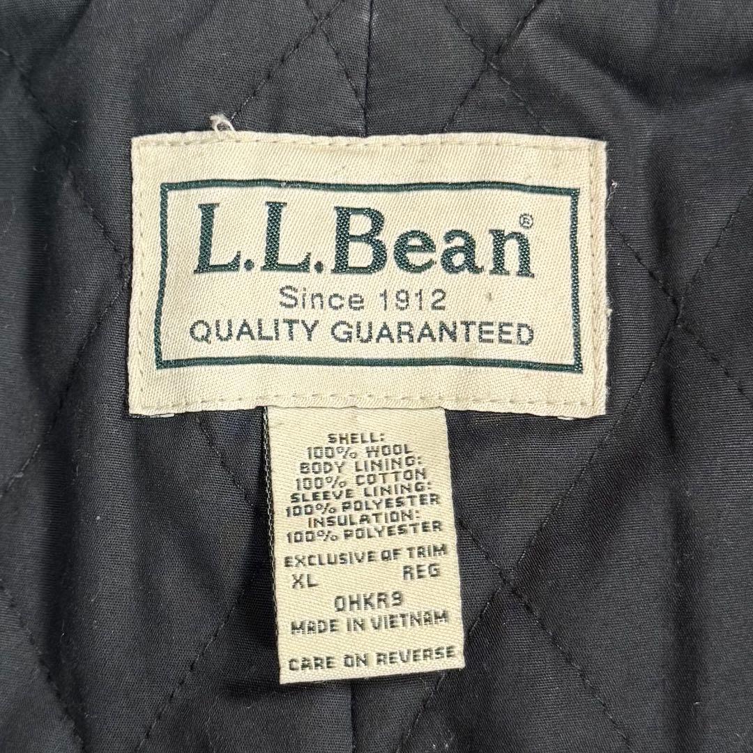 90's XL エルエルビーン シンサレート キルティング ピーコート ネイビー