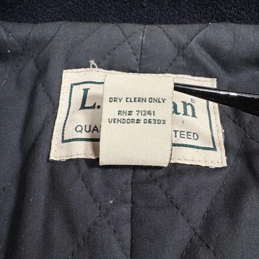 90's XL エルエルビーン シンサレート キルティング ピーコート ネイビー