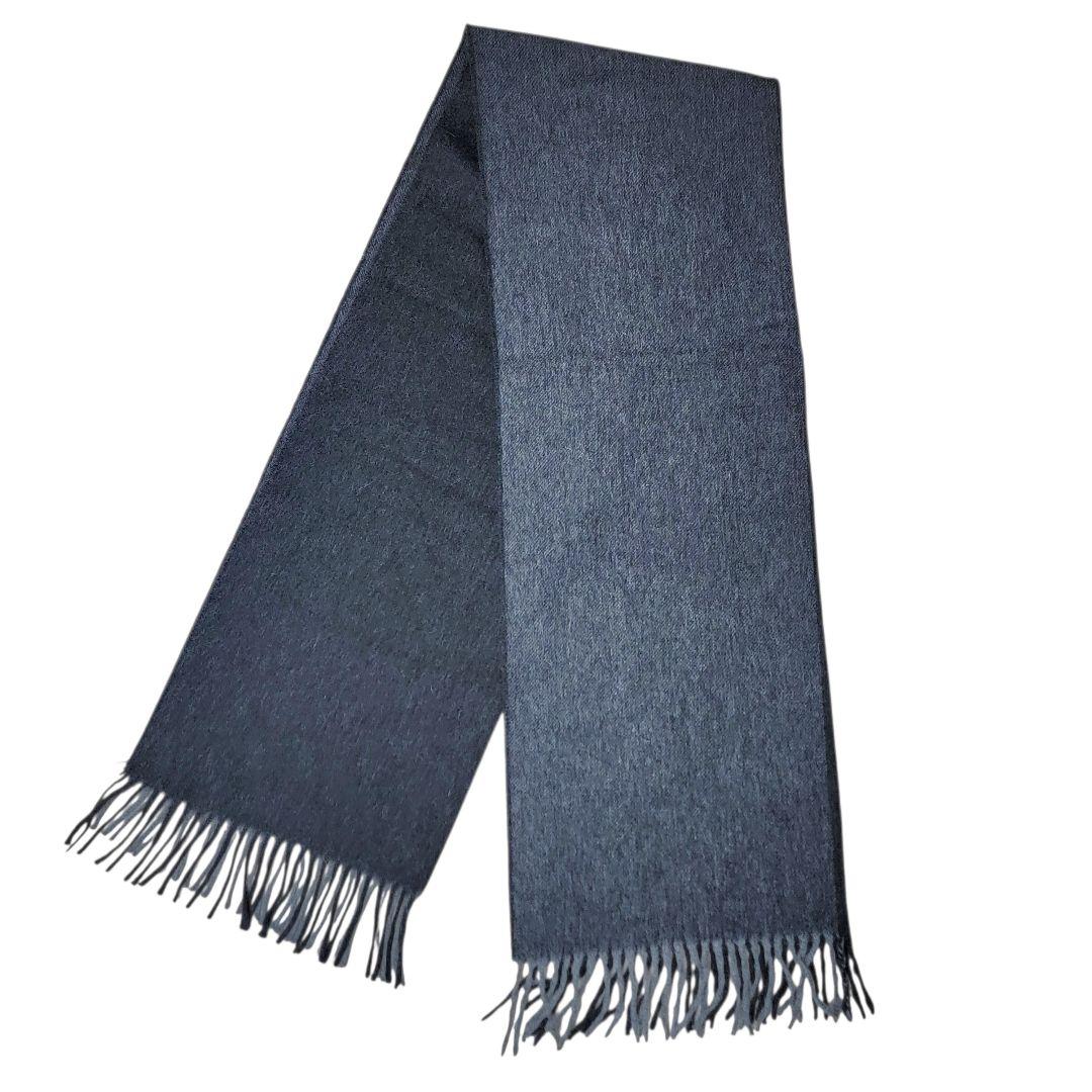 ほぼ未使用 Brian Weisz カシミア&ビキューナ マフラー ストール 灰