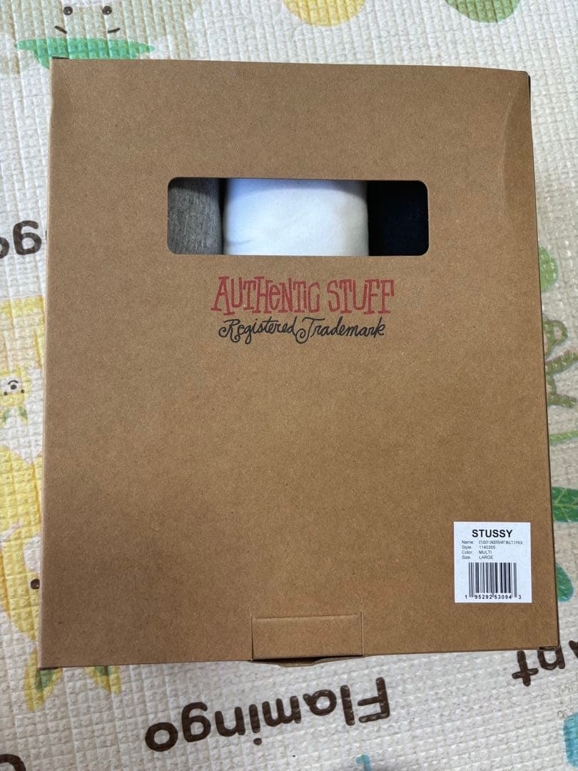 新品未使用　Stussy アンダーシャツ 3 pack Lサイズ　無印3色