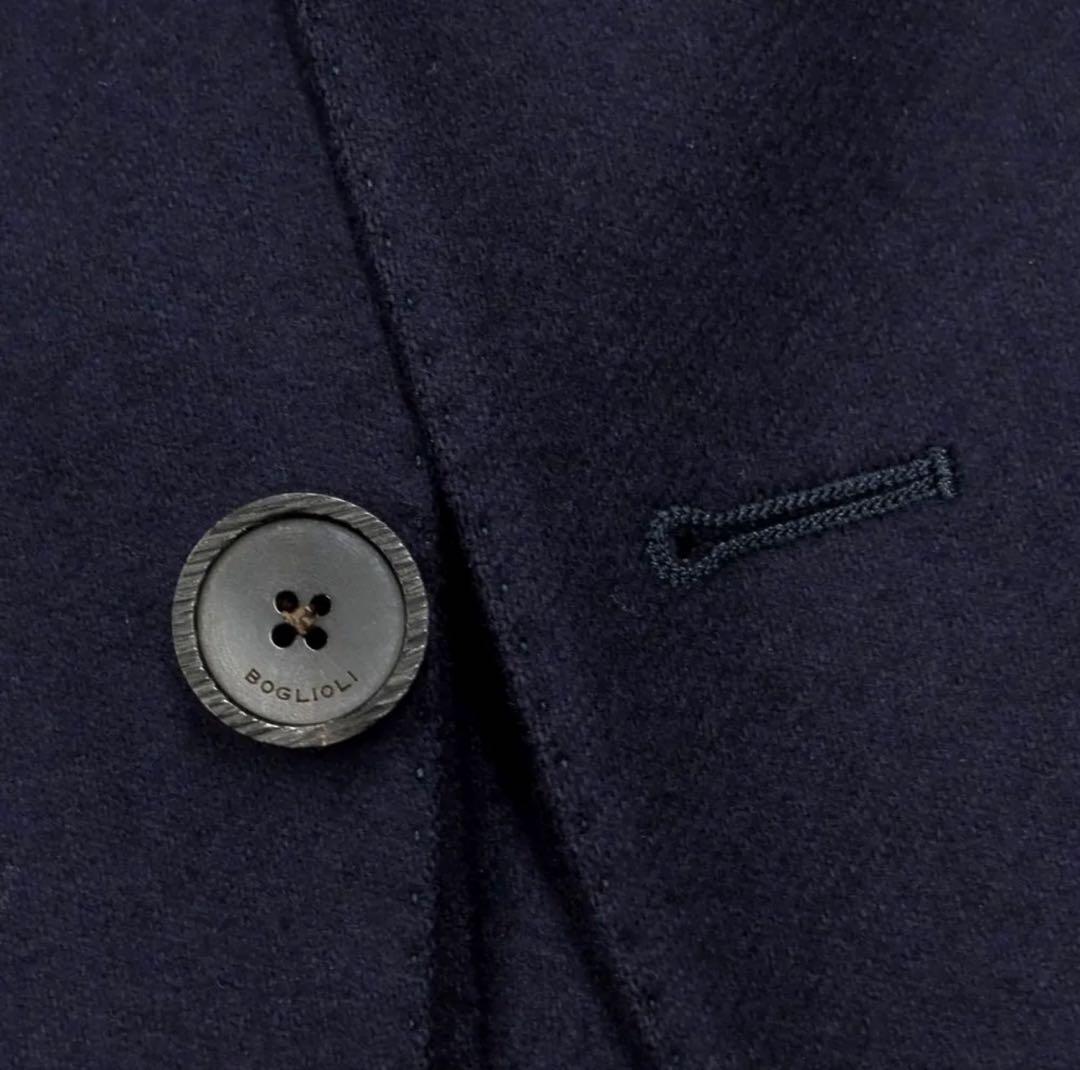 ネイビー イタリア名門ビジネススーツ フランネル