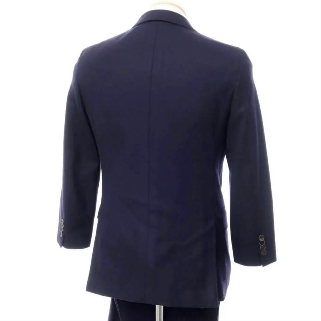 ネイビー イタリア名門ビジネススーツ フランネル