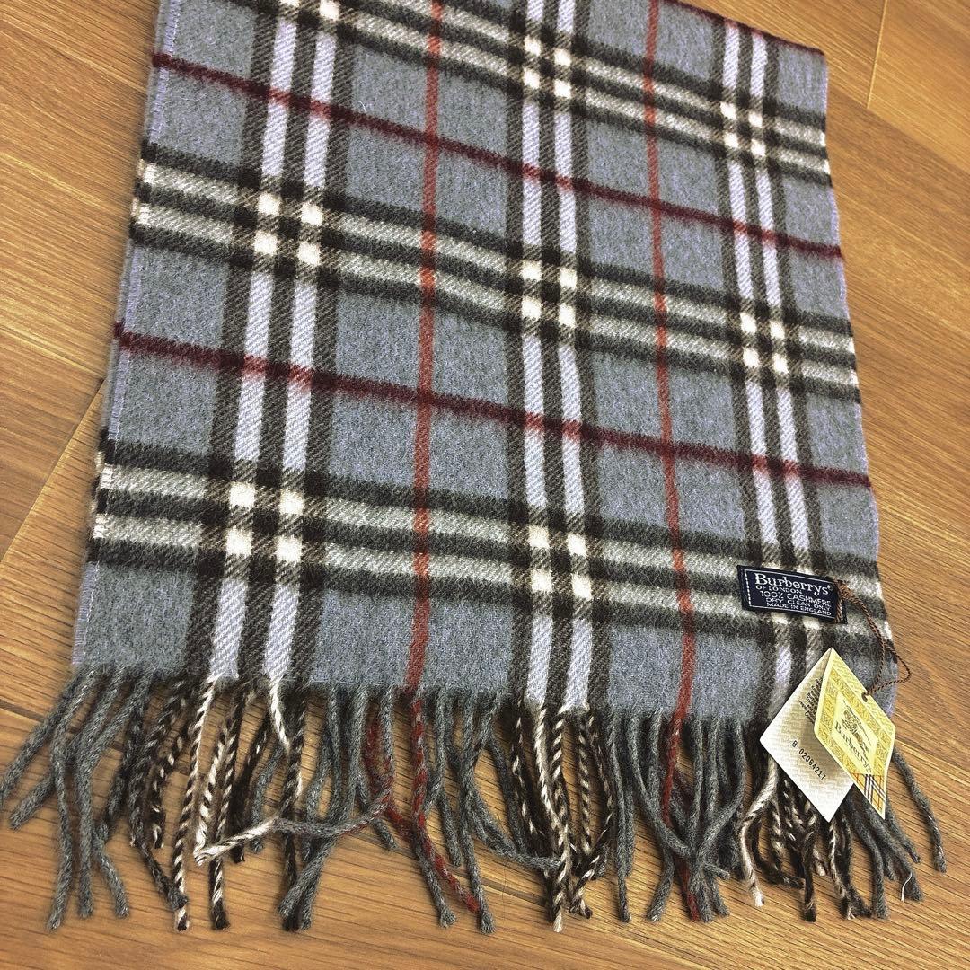 【希少カラー】タグ付き新品未使用 Burberrys カシミヤ100 マフラー