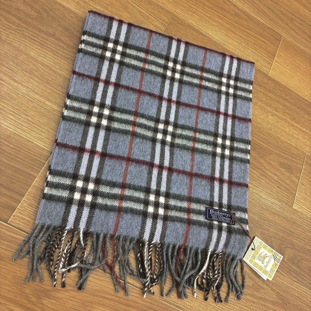 【希少カラー】タグ付き新品未使用 Burberrys カシミヤ100 マフラー