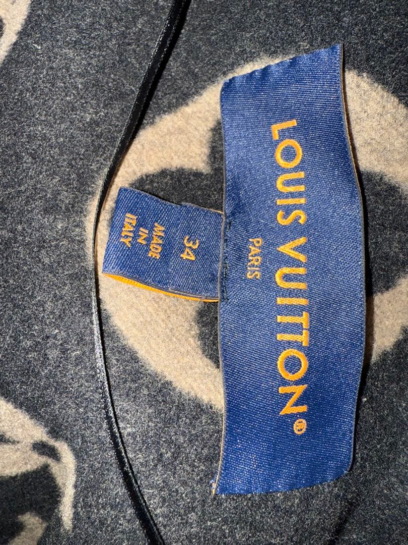 LOUIS VUITTON 34 シグネチャーショートフーデッドラップコート