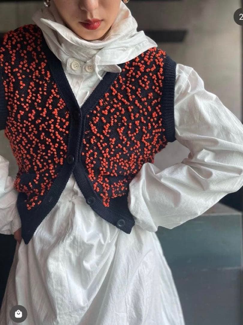 ＊美品＊6(ROKU) POMPOM VEST/ベスト