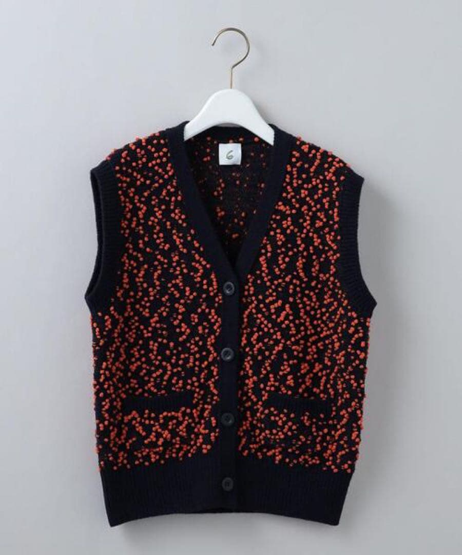 ＊美品＊6(ROKU) POMPOM VEST/ベスト